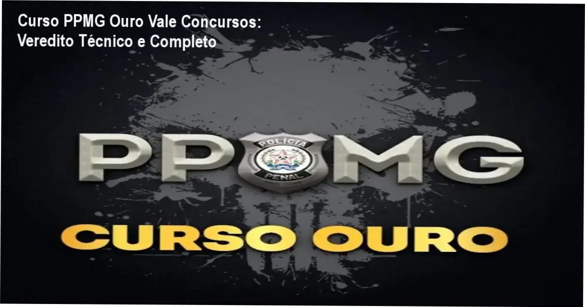 Interface do Curso PPMG Ouro da Vale Concursos com cronograma e videoaulas para a Polícia Penal MG