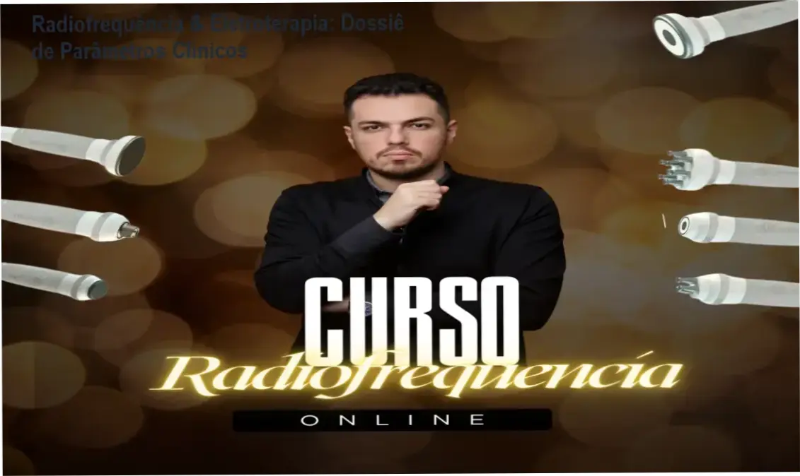 Interface do curso de Radiofrequência e Eletroterapia do Dr. Filipe Ferrara focada em parâmetros clínicos