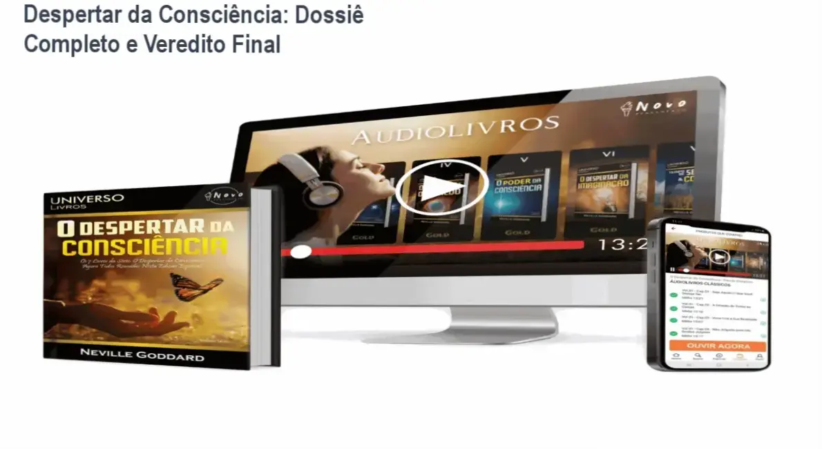 Conjunto de livros e audiolivros Despertar da Consciência baseado em Neville Goddard