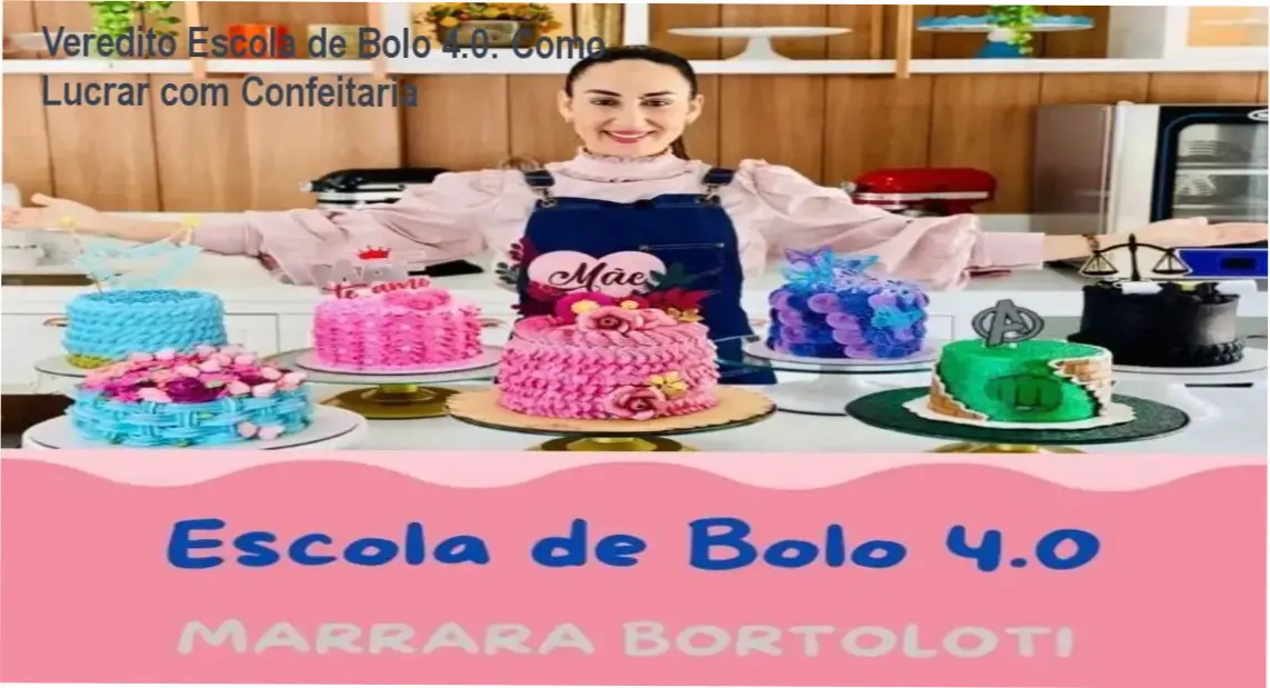 Bolos profissionais decorados representando o método da Escola de Bolo 4.0 de Marrara Bortoloti