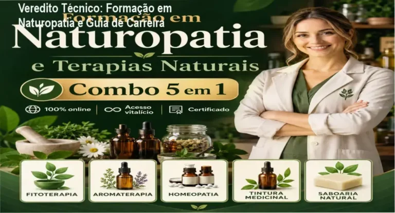 Veredito Técnico: Formação em Naturopatia e Guia de Carreira 3 Certificado de Formação Profissional em Naturopatia da Escola Terapia Milenar com selo ABRATH