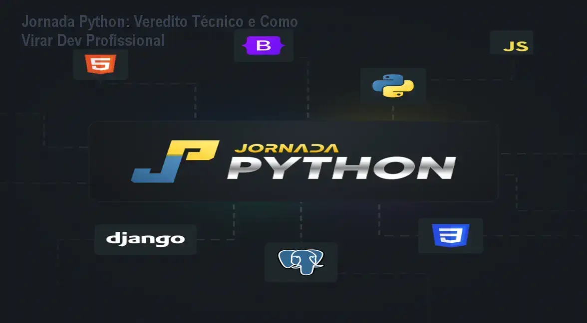 Jornada Python: Veredito Técnico e Como Virar Dev Profissional 1 Interface da formação Jornada Python com módulos de Django e DRF para desenvolvedores