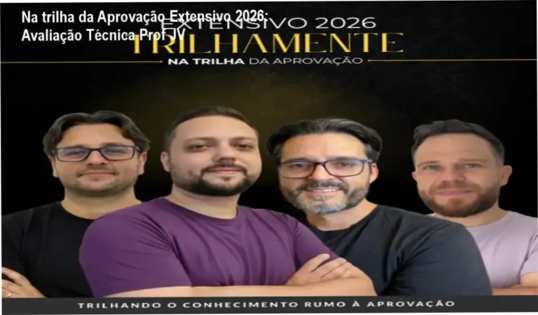 Metodologia de estudo do curso Na trilha da Aprovação Extensivo 2026 do Professor JV para vestibulares do Paraná