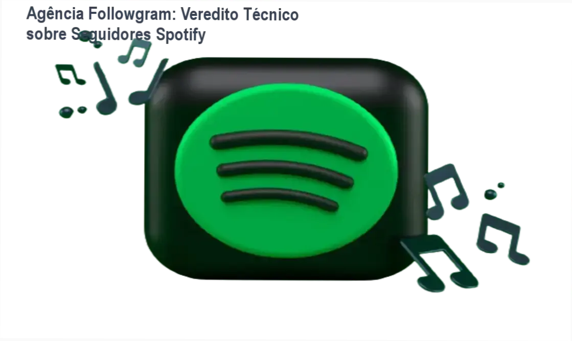 Interface de perfil do Spotify demonstrando crescimento de seguidores via Agência Followgram