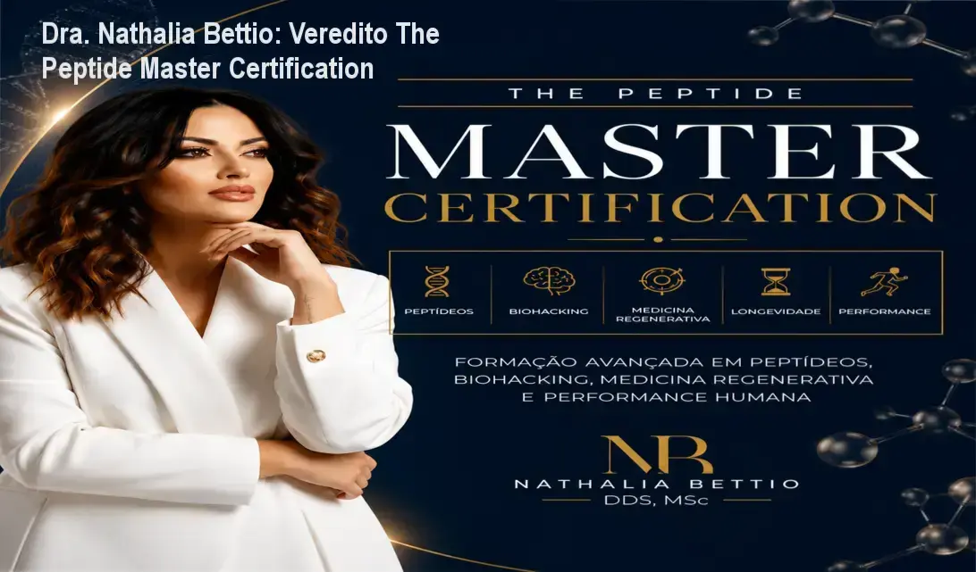 Certificação Internacional em Peptídeos da Dra. Nathalia Bettio para profissionais da saúde